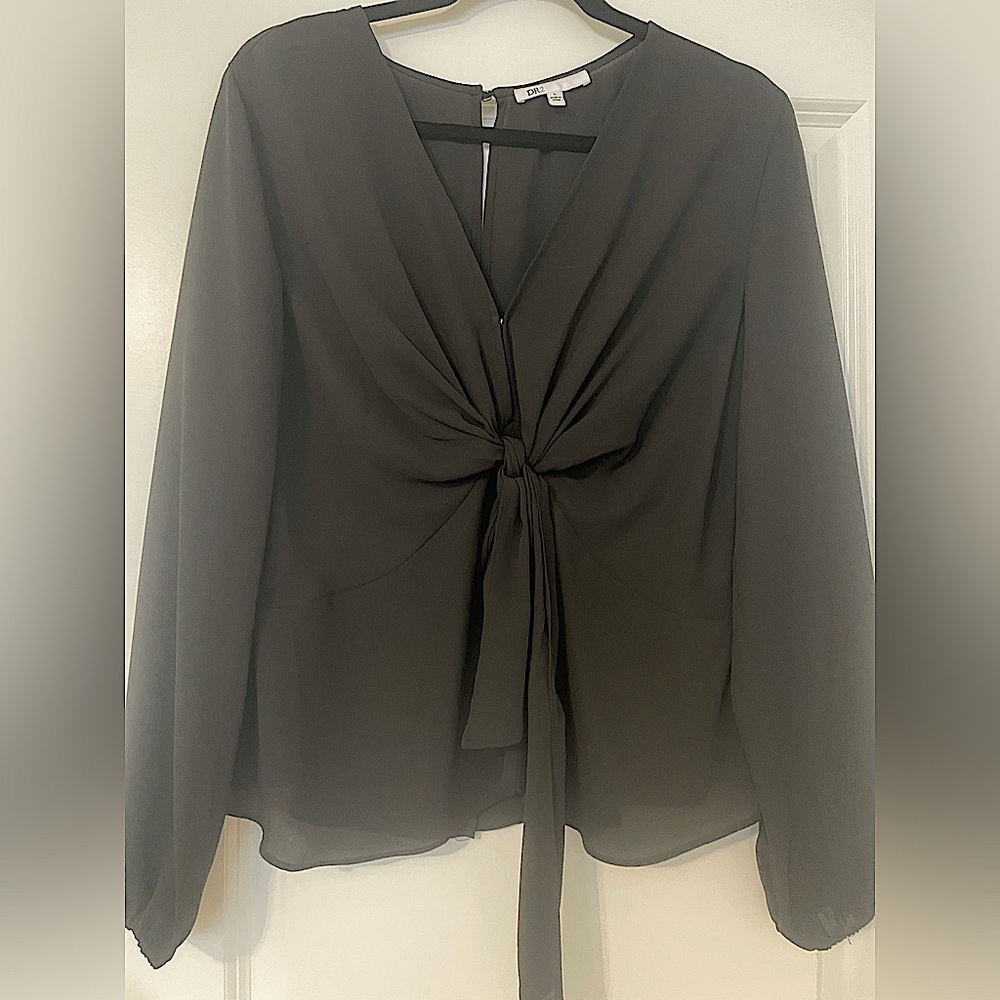 EUC black sheer blouse